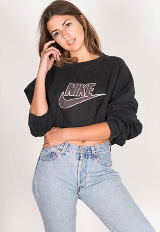 VINTAGE 90S USA CROP SWEATSHIRT/R053