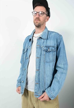 Vintage 90s Denim Jacket in Blue Unisex Size L