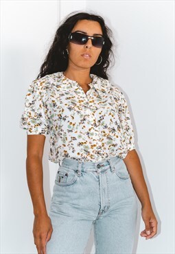 Vintage 90s Patterned Floral Shirt