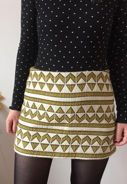 Geometric Print Mini Skirt