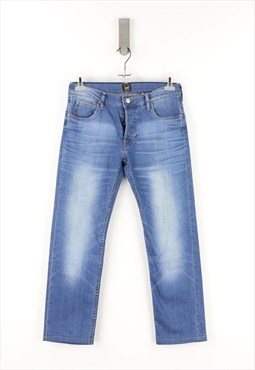 Lee Regular Fit High Waist Jeans in Blue Denim - W31 - L34