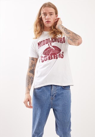 VINTAGE MIDDLEBORO COBRAS GRAPHIC PRINT T-SHIRT