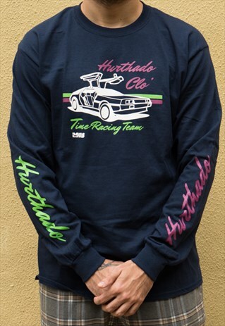 TIME RACING TEAM NAVY GRAPHIC T-SHIRT LS
