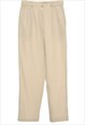 VINTAGE CREAM CLASSIC PLEATED TROUSERS - W28