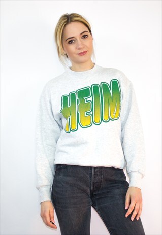 VINTAGE MARL GREY USA LOGO SWEATSHIRT