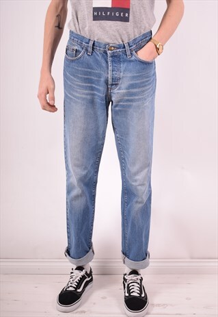 JUST CAVALLI MENS VINTAGE JEANS W36 L32 BLUE 90S