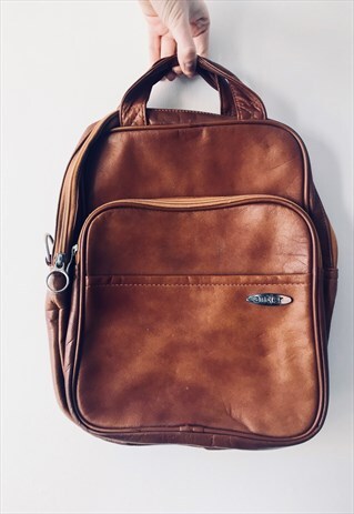 70S VINTAGE LEATHER TRAVEL BAG