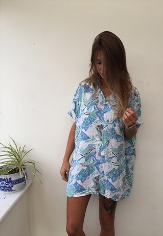 CRAZY PATTERN OVERSIZED RETRO VINTAGE UNISEX FESTIVAL SHIRT