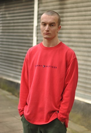 VINTAGE TOMMY HILFIGER SPELL OUT SWEATER