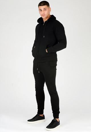 SKINNY FIT JOGGERS - BLACK
