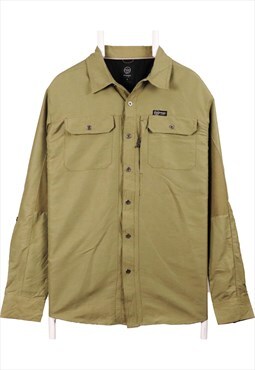 Vintage 90's Wrangler Shirt Plain Long Sleeve Button Up