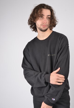 VINTAGE CHAMPION SWEATSHIRT IN BLACK