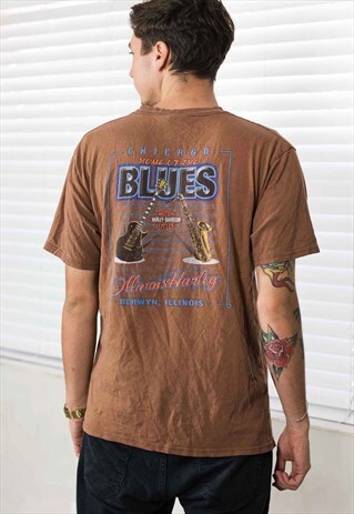 VINTAGE HARLEY-DAVIDSON T-SHIRT LOGO 90S L 8.2
