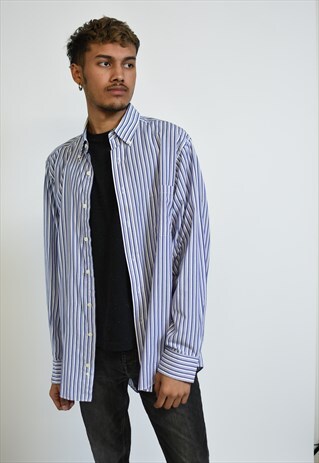 VINTAGE 90S BLUE RALPH LAUREN CHAPS SHIRT
