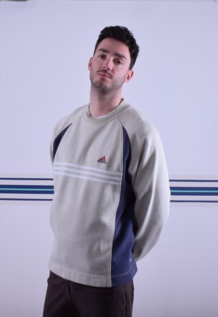 NAVY & CREAM ADIDAS SWEATSHIRT
