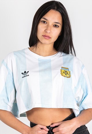 VINTAGE 80S ADIDAS SPORT CROP T-SHIRT / S2083