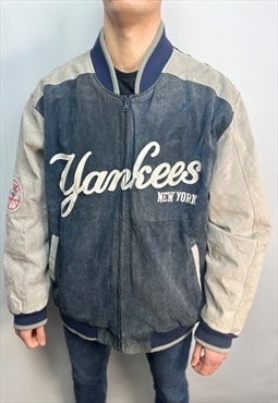 Vintage G-111 Carl Banks Leather NY Yankees Bomber Jacket