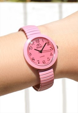 Ladies Mini Pink Watch on Expander Strap
