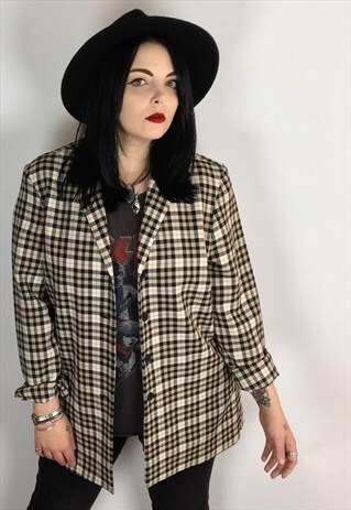 VINTAGE NOVA CHECK STYLE BLAZER SIZE 12