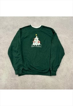 Vintage Christmas Sweatshirt Women's L