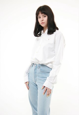 90S VINTAGE VTG RARE RALPH LAUREN WHITE SHIRT 538