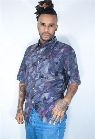 VINTAGE HAWAIIAN CRAZY PATTERNED SHIRT