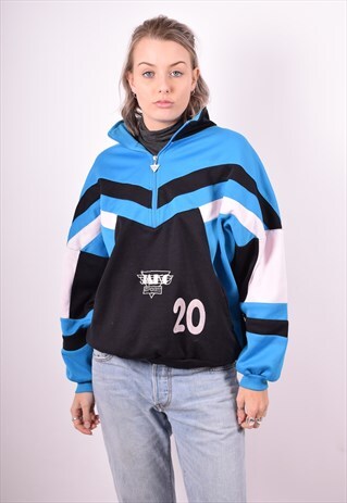 WOMENS VINTAGE SWEATSHIRT JUMPER XL BLUE 90'S
