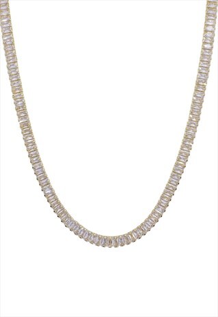 CHAIN AND ZIRCON NECKLACE