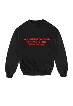 Sweatshirt black MANIFESTATION