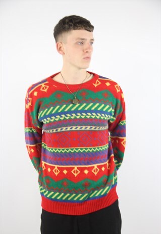 VINTAGE PATTERNED KNIT JUMPER