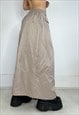 VINTAGE Y2K SKIRT MAXI CARGO UTILITY LONG RUCHED 90S ARCHIVE