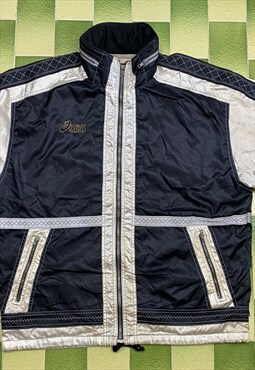 Vintage Asics Windbreaker Jacket Full-Zip with Packable Hood
