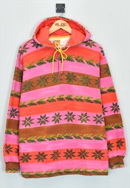 Vintage  American System Hooded Sweatshirt Pink XLarge