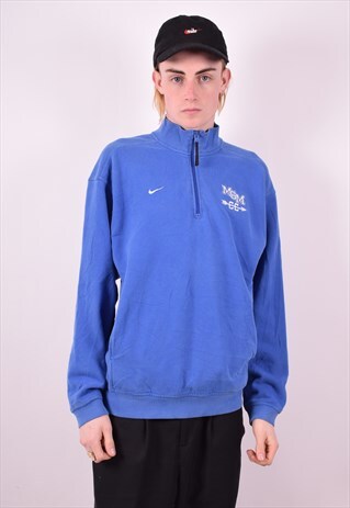 NIKE MENS VINTAGE SWEATSHIRT SMALL BLUE 90S