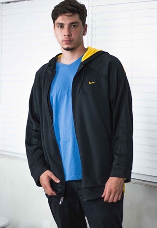 VINTAGE NIKE HOODIE SWEATSHIRT LOGO 90S L 29.5