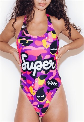 PARTY CAMO SWIMSUIT