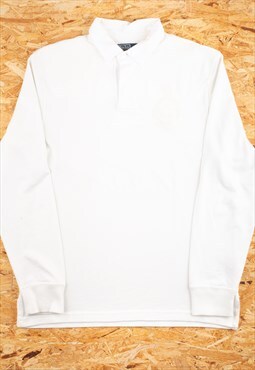 '90s Polo by Ralph Lauren White Polo Rugby - B1925