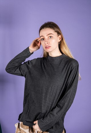 VINTAGE TURTLE NECK JUMPER IN GREY