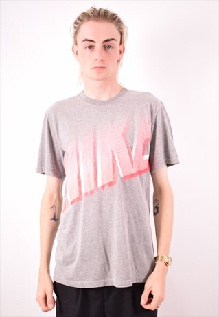 NIKE MENS VINTAGE T-SHIRT TOP MEDIUM GREY 90S