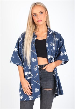 VINTAGE UNBRANDED PATTERN SHIRT S214