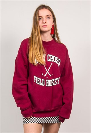 90'S HOLY CROSS FIELD HOCKEY MAROON SWEATSHIRT
