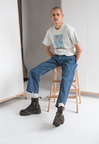 VINTAGE 501 CROPPED JEANS IN BLUE UNISEX