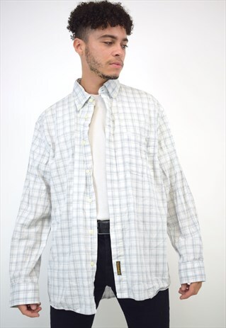 VINTAGE 90S TIMBERLAND FINE CHECK SHIRT
