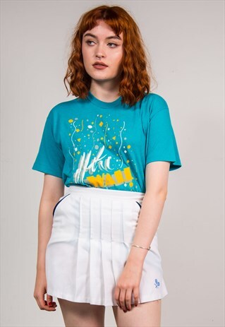90'S VINTAGE TURQUOISE USA CASUAL T-SHIRT