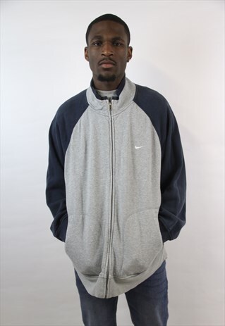 VINTAGE NIKE GREY ZIP-UP SPORTS JACKET