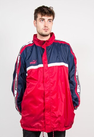 90'S VINTAGE RED PUMA WINDBREAKER JACKET