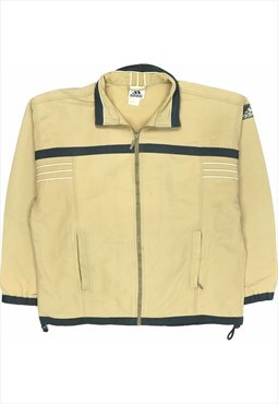 Adidas 90's Zip Up Fleece Windbreaker Large Beige Cream