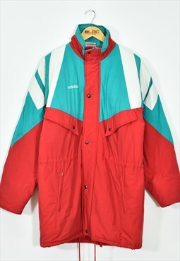 Vintage 1990's Adidas Coat Red Large