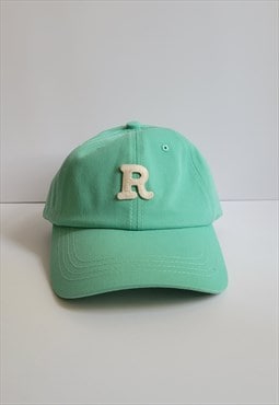 Green Cotton Letter R Baseball Cap Adjustable Trucker Hat
