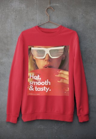 RETRO 80S SUMMER SEXY HOT SMOOTH BALLON RED SWEATSHIRT
